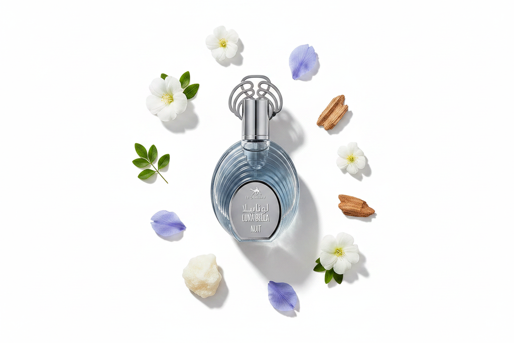 Le Chameau Luna Bella Nuit — Notes Flat Lay (corregida)