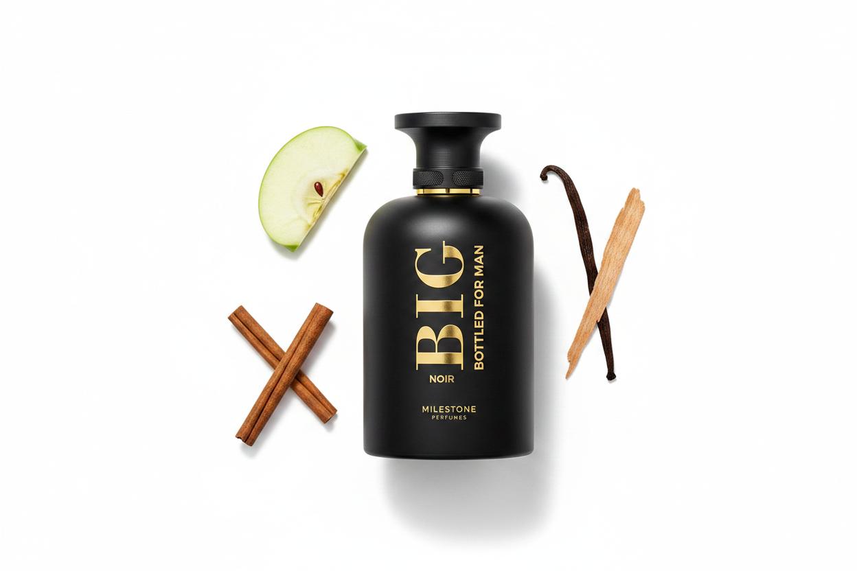 Notes Flat Lay Big Bottled Noir