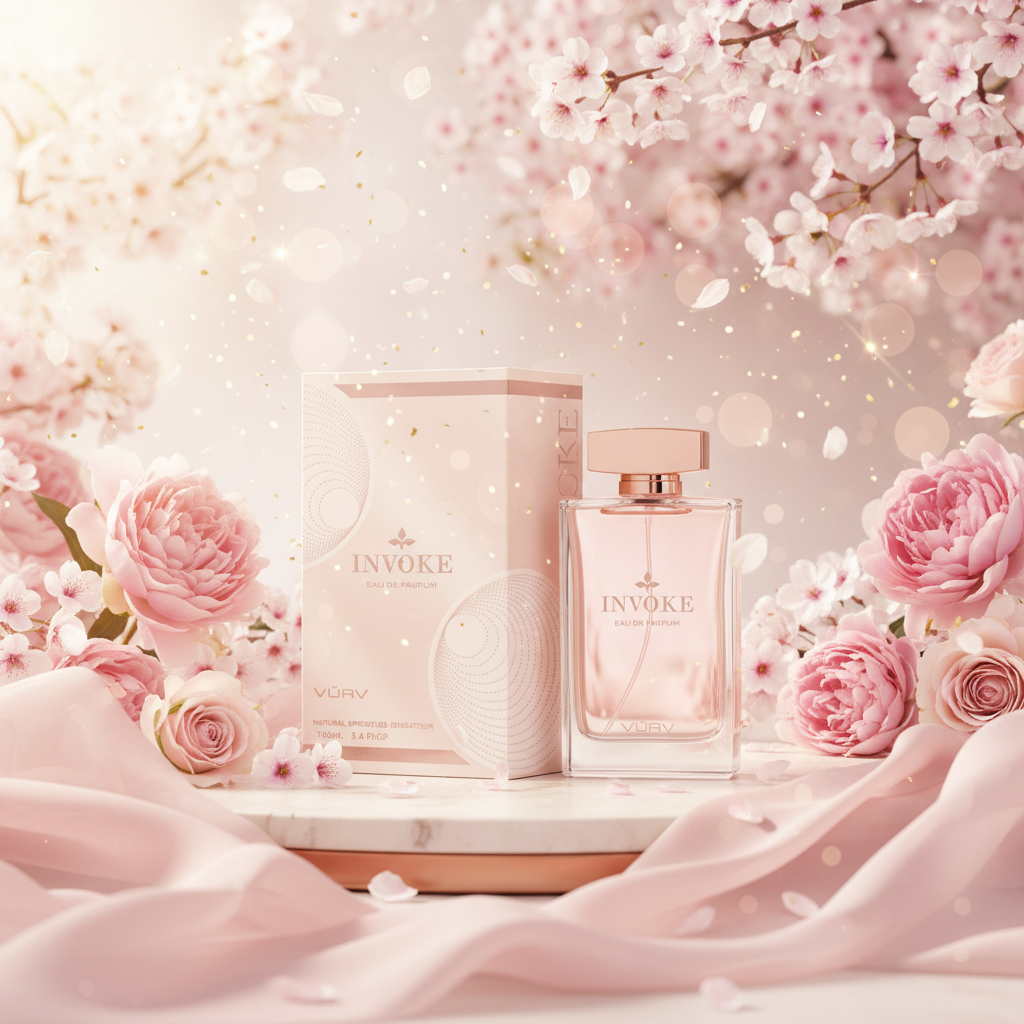 Perfume Vurv Invoke Eau de Parfum 100 ml: frasco con spray y caja